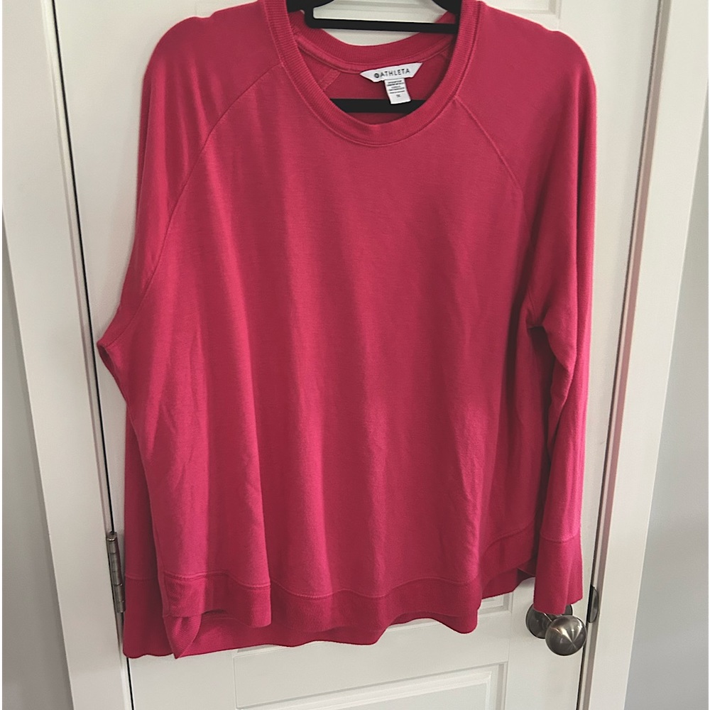 Pink Athleta Mindset sweatshirt, 1X. Like new!